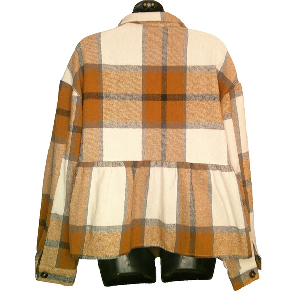 Shein Plaid Shirt Jacket – Cozy Fall Layer, Size Large - Picture 5 of 8